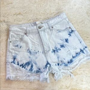 Gilded Intent bleached denim shorts women’s size medium